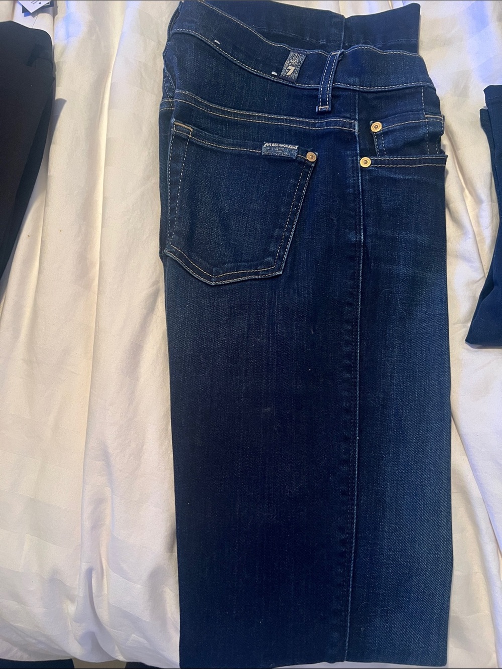 7 For All Mankind Dark Blue Skinny Jeans